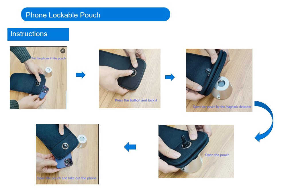 Phone lockable pouch
